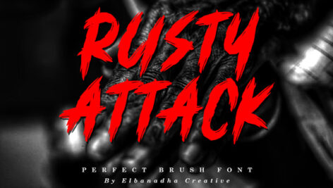 فونت انگلیسی Rusty Attack