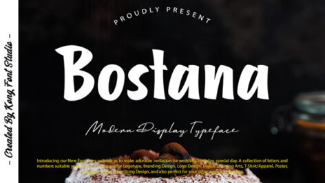 فونت انگلیسی Bostana
