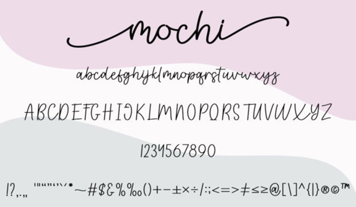 نقشه فونت Mochi