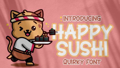 فونت انگلیسی Happy Sushi