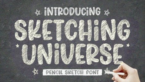 فونت انگلیسی Sketching Universe