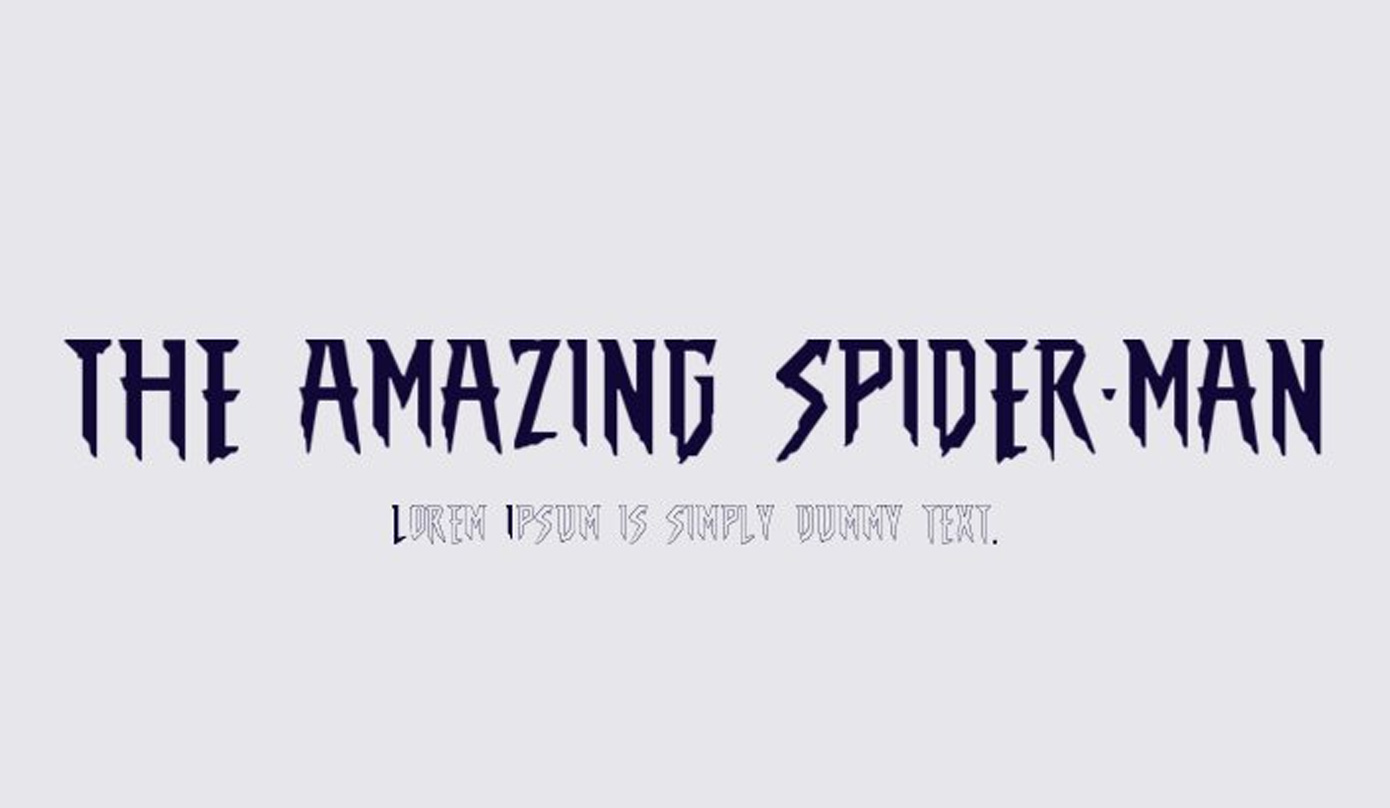 فونت انگلیسی The Amazing Spiderman