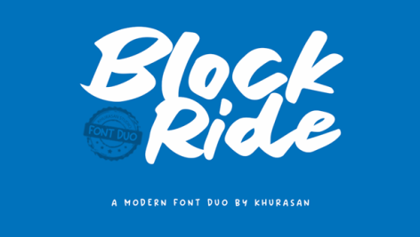 فونت انگلیسی Block Ride