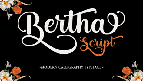 فونت انگلیسی Bertha Script