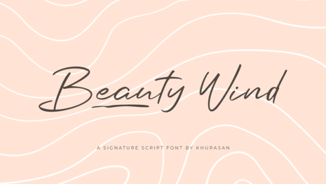 فونت انگلیسی Beauty Wind