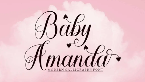 فونت انگلیسی Baby Amanda