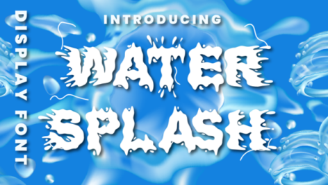 فونت انگلیسی Water Splash