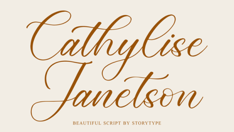 فونت انگلیسی Cathylise Janetson