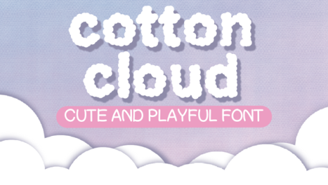 فونت انگلیسی Cotton Cloud