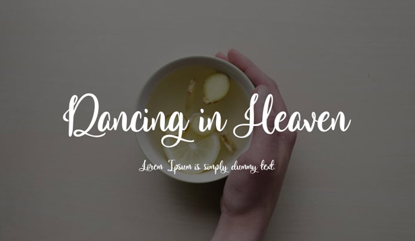 فونت انگلیسی Dancing in Heaven