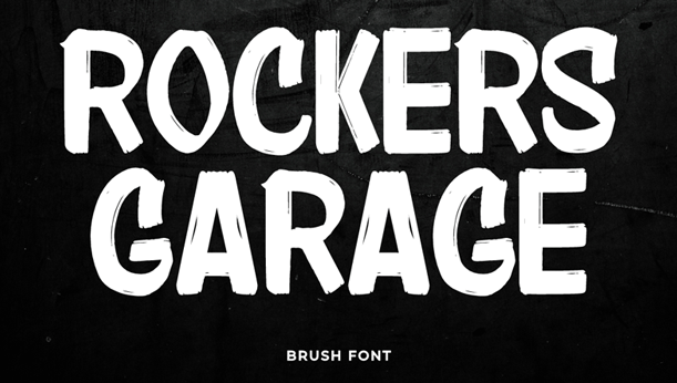 Rocker Typography Example فونت انگلیسی Rockers Garage - دیزاین سرا | مرجع دانلود فونت و ابزار های ...
