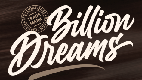 فونت انگلیسی Billion Dreams