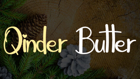 فونت انگلیسی Qinder Butter