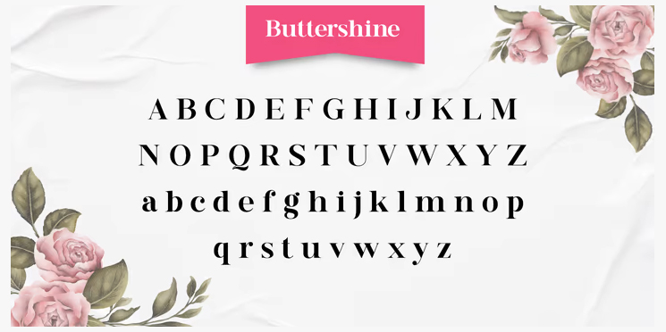 فونت انگلیسی buttershine serif