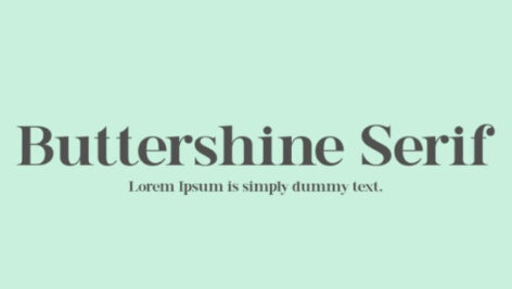 فونت انگلیسی buttershine serif
