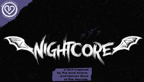 فونت انگلیسی Nightcore
