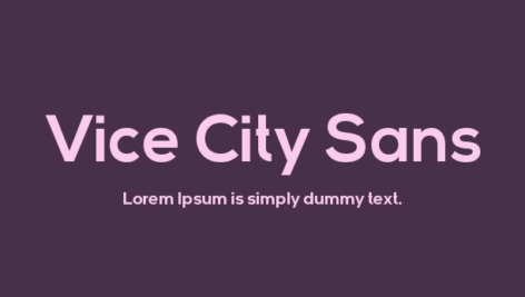 فونت انگلیسی Vice City Sans