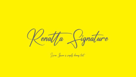 فونت انگلیسی renatta signature