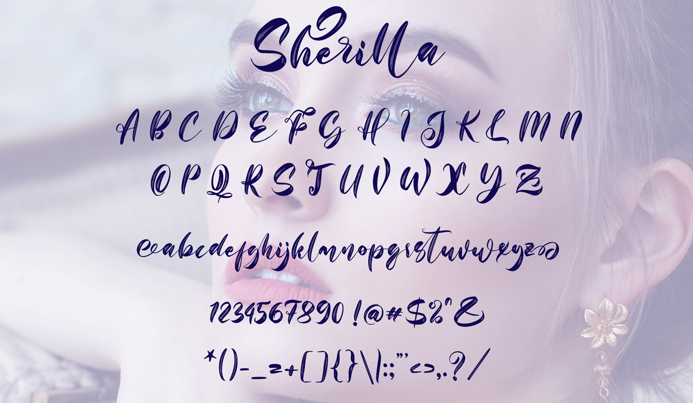 حروف فونت انگلیسی Sherilla