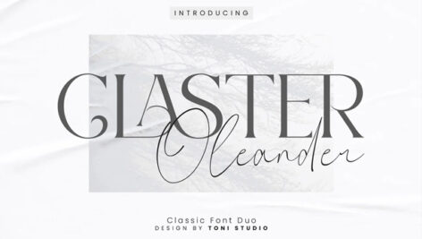 فونت انگلیسی ClasterOleander