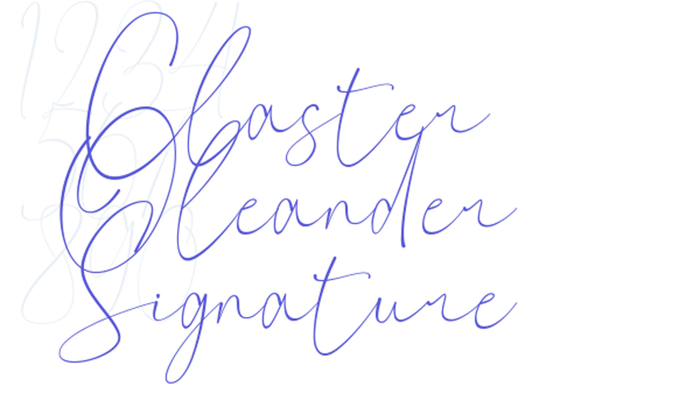 فونت انگلیسی Claster Oleander Signature