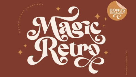 فونت انگلیسی Magic Retro