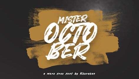فونت انگلیسی Mister October