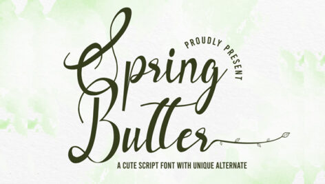 فونت انگلیسی Spring Butter