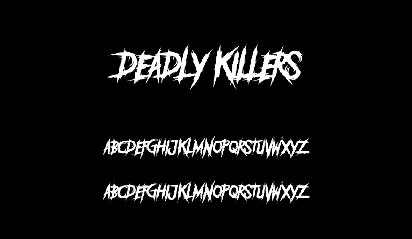 فونت انگلیسی Deadly Killers